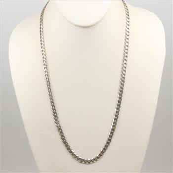Sterling Silver Curb Chain Necklace
