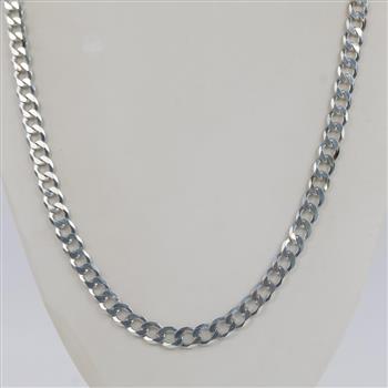Sterling Silver Curb Chain Necklace