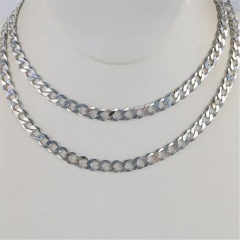 Sterling Silver Curb Chain Necklace