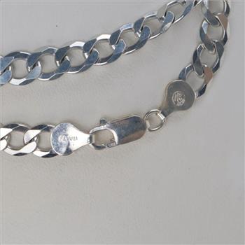 Sterling Silver Curb Chain Necklace