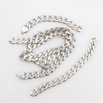 Sterling Silver Curb Chain Necklace