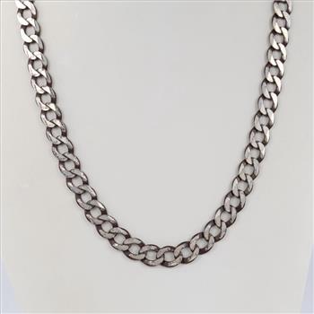 Sterling Silver Curb Chain Necklace