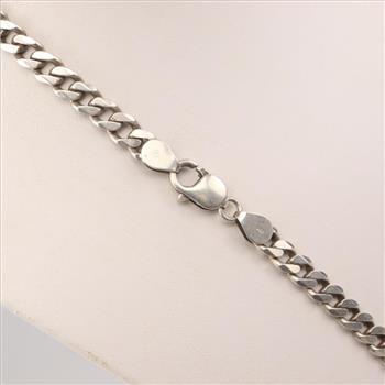 Sterling Silver Curb Chain Necklace