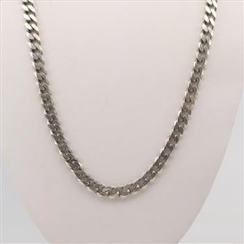 Sterling Silver Curb Chain Necklace