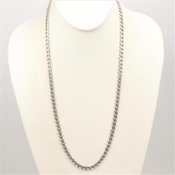 Sterling Silver Curb Chain Necklace