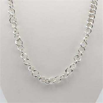 Sterling Silver Curb Chain Necklace