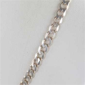 Sterling Silver Curb Chain Necklace