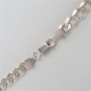 Sterling Silver Curb Chain Necklace