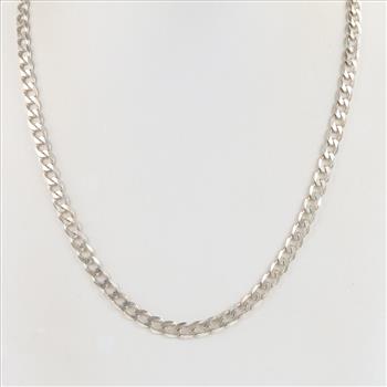 Sterling Silver Curb Chain Necklace