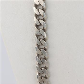 Sterling Silver Curb Chain Necklace