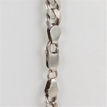 Sterling Silver Curb Chain Necklace