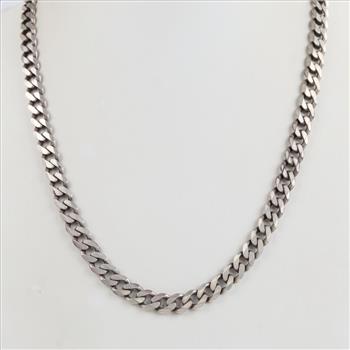 Sterling Silver Curb Chain Necklace