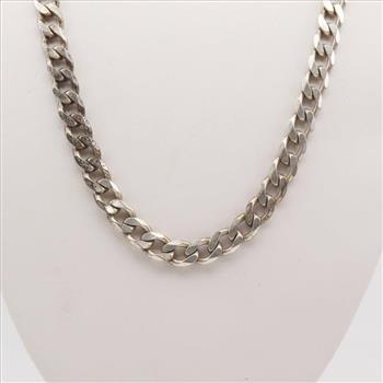 Sterling Silver Curb Chain Necklace