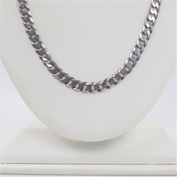 Sterling Silver Curb Chain Necklace