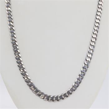 Sterling Silver Curb Chain Necklace