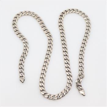 Sterling Silver Curb Chain Necklace