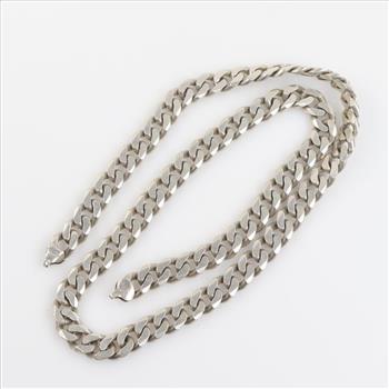 Sterling Silver Curb Chain Necklace