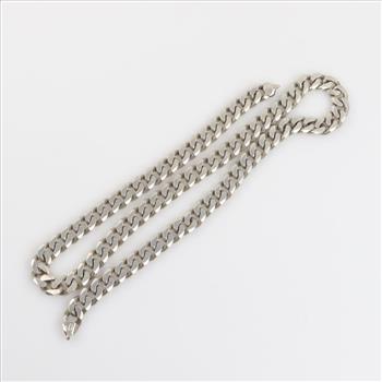 Sterling Silver Curb Chain Necklace