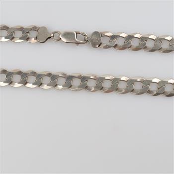 Sterling Silver Curb Chain Necklace
