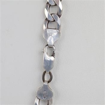 Sterling Silver Curb Chain Necklace