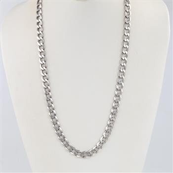 Sterling Silver Curb Chain Necklace