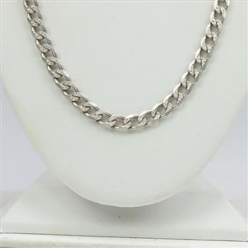 Sterling Silver Curb Chain Necklace