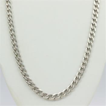 Sterling Silver Curb Chain Necklace
