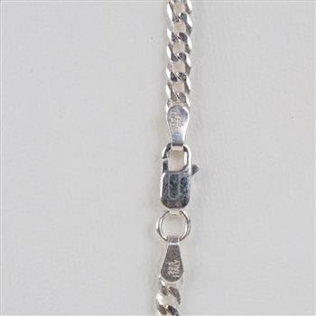 Sterling Silver Curb Chain Necklace