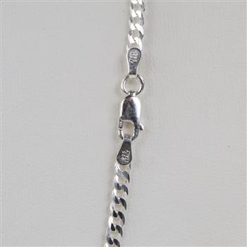 Sterling Silver Curb Chain Necklace
