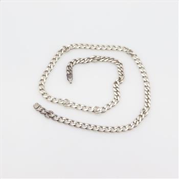 Sterling Silver Curb Chain Necklace