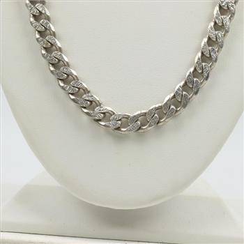 Sterling Silver Curb Chain Necklace