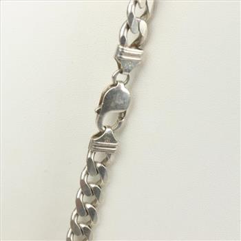 Sterling Silver Curb Chain Necklace