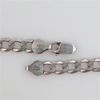 Sterling Silver Curb Chain Necklace