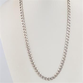 Sterling Silver Curb Chain Necklace