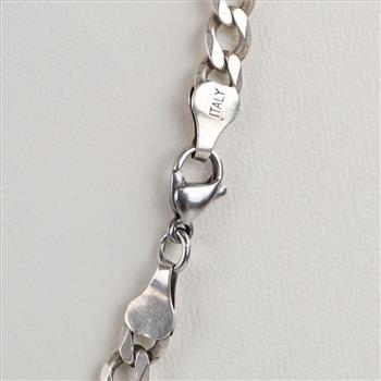 Sterling Silver Curb Chain Necklace