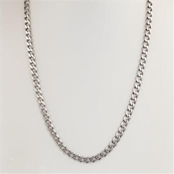 Sterling Silver Curb Chain Necklace