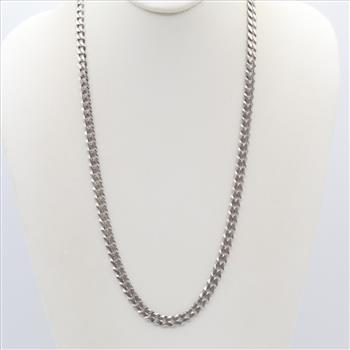 Sterling Silver Curb Chain Necklace