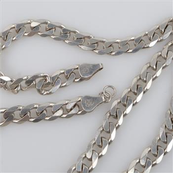 Sterling Silver Curb Link Necklace
