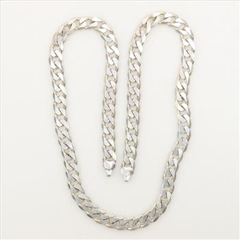 Sterling Silver Curb Link Necklace