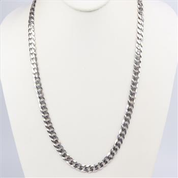 Sterling Silver Curb Necklace