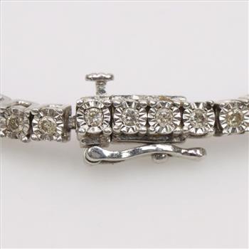 Sterling Silver Diamond Accent Bracelet