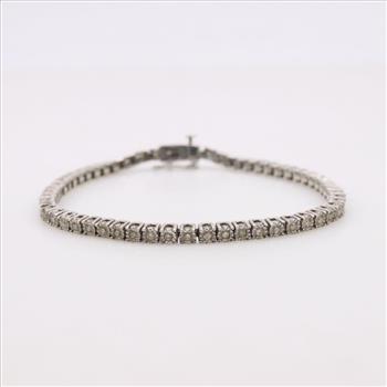 Sterling Silver Diamond Accent Bracelet