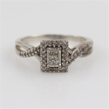 Sterling Silver Diamond Accent Ring