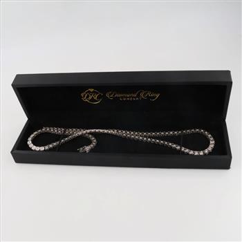 Sterling Silver Diamond Accent Tennis Necklace