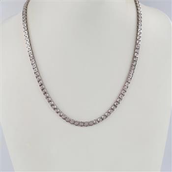 Sterling Silver Diamond Accent Tennis Necklace