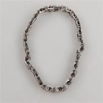 Sterling Silver Diamond Bracelet