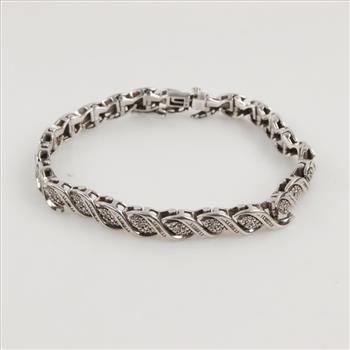 Sterling Silver Diamond Bracelet