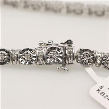 Sterling Silver Diamond Bracelet
