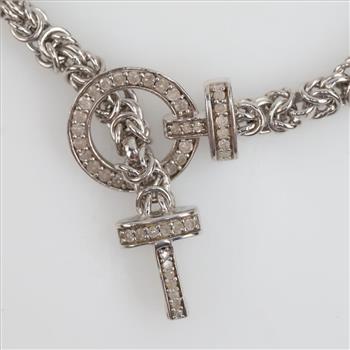 Sterling Silver Diamond Bracelet