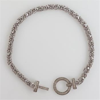 Sterling Silver Diamond Bracelet